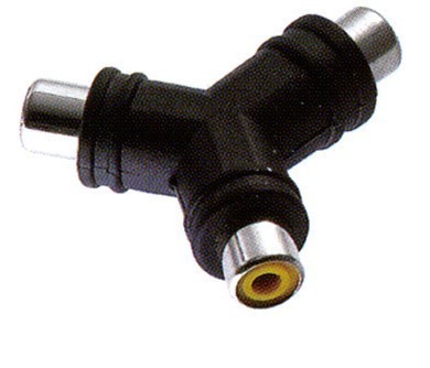 【Y字形狀轉(zhuǎn)換插頭 1RCA蓮花插口轉(zhuǎn)2個(gè)RCA蓮花插口音頻轉(zhuǎn)接頭 鍍鎳】價(jià)格,廠家,圖片,連接器,常州市格蘭德電子-